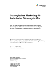 Strategisches Marketing für technische Führungskräfte - Hans