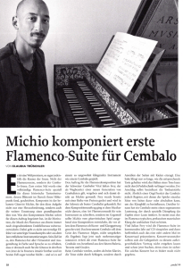 Michio l<omponiert erste Flamenco-Suite für Cembalo