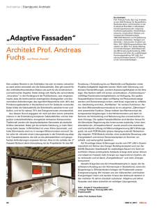 „Adaptive Fassaden“ Architekt Prof. Andreas