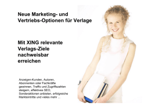 Verlags-Marketing mit XING - 1a-Social