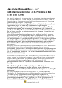 Der nationalsozialistische Völkermord an den Sinti und Roma