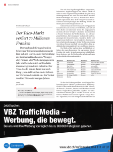 VBZ TrafficMedia – Werbung, die bewegt.