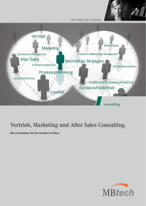 Vertrieb, Marketing und After Sales Consulting.
