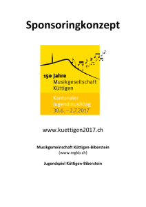 Sponsoringkonzept - Jugendmusiktag Küttigen 2017