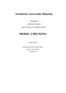 model checking - Software and Systems Engineering