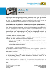 Werbung - Das Bayerische Landesamt für Datenschutzaufsicht