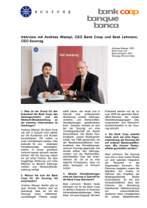 Interview mit Andreas Waespi, CEO Bank Coop und Beat Lehmann