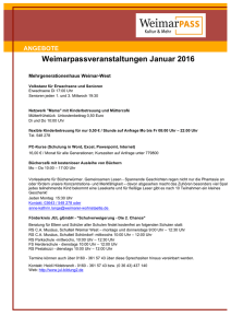 ANGEBOTE Weimarpassveranstaltungen Januar 2016