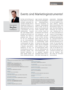 events sind marketinginstrumente!
