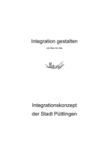 Integration gestalten Integrationskonzept der Stadt Püttlingen