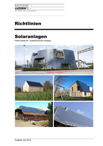 Richtlinien Solaranlagen
