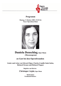 Daniela Denschlag, Oper Bonn