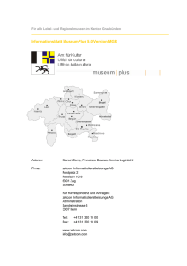 Informationsblatt MuseumPlus 5.0 Version MGR