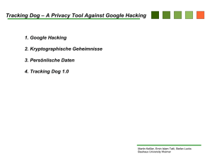 Tracking Dog – A Privacy Tool Against Google Hacking