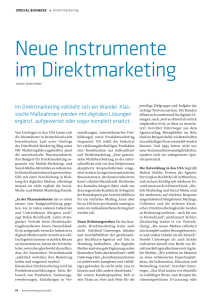 Pharma Marketing Journal: Neue Instrumente im
