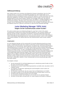 Junior Marketing Manager 100% (m/w) - E-Guma