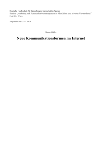 Neue Kommunikationsinstrumente im Internet