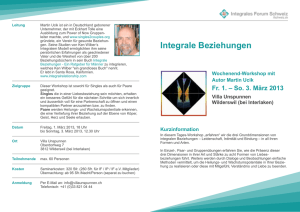 Integrale Beziehungen - Integrales Forum Schweiz