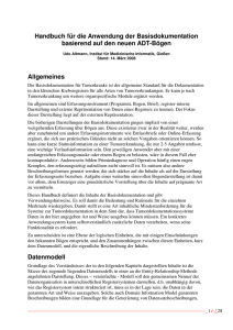 Handbuch für die Anwendung der Basisdokumentation basierend