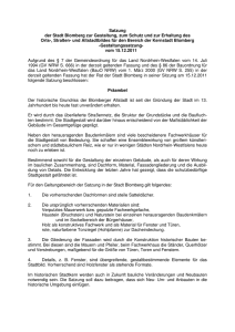 Satzung der Stadt Blomberg zur Gestaltung, zum Schutz und zur