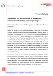 Pressemitteilung - Hochschule für Musik Mainz