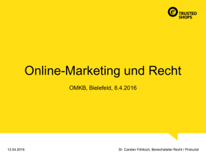 Online-Marketing und Recht - Online Marketing Konferenz Bielefeld