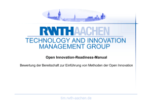 Open Innovation Readiness - Stiftung Industrieforschung
