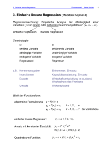 3. Einfache lineare Regression (Maddala Kapitel 3)