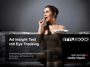 Ad Insight Test mit Eye Tracking