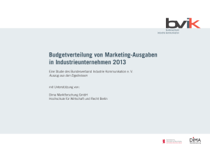 Budgetverteilung von Marketing-Ausgaben in