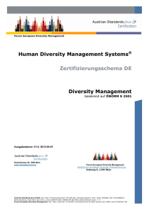 Human Diversity Management Systems® Zertifizierungsschema DE