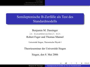 Semileptonische B-Zerfälle als Test des Standardmodells