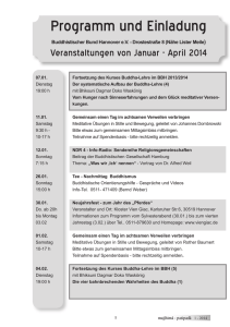 Programm und Einladung - beim Buddhistischen Bund Hannover