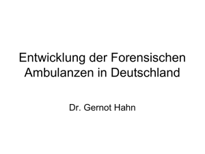 Entwicklung der Forensischen Ambulanzen in Deutschland