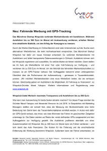 Neu: Fahrende Werbung mit GPS-Tracking