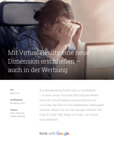 Mit Virtual Reality eine neue Dimension erschließen – auch in der