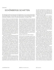 Schönbergs Schatten - UZH - Kommunikation