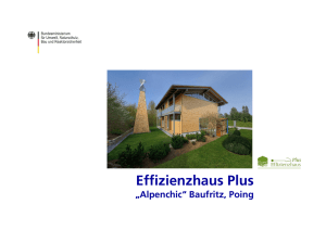 Effizienzhaus Plus - Forschungsinitiative Zukunft Bau