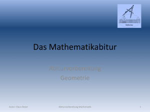 Das Mathematikabitur