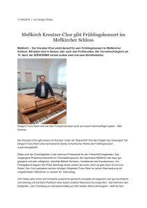 Meßkirch Kreutzer-Chor gibt Frühlingskonzert im Meßkircher Schloss