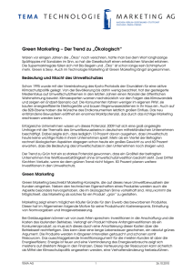 Green Marketing - TEMA Technologie Marketing AG
