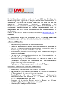 25. 05. 2015 IT-Forensik Referent/in, Bundeswettbewerbsbehörde