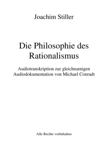 Die Philosophie des Rationalismus