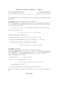 Ubungen zur Linearen Algebra 1 — Blatt 10