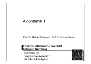 Algorithmik 1 - Friedrich-Alexander - Universität Erlangen