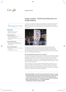 fangocur GmbH – 2.000 Prozent Wachstum mit Google AdWords