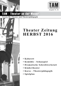 Theater Zeitung HERBST 2016