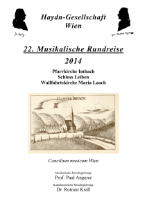 Musikalische Rundreise 2014 - Haydn