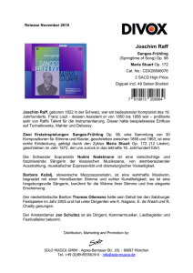 Informationen zur CD - Joachim Raff Gesellschaft