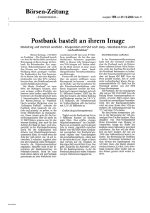 Postbank bastelt an ihrem Image - Retail